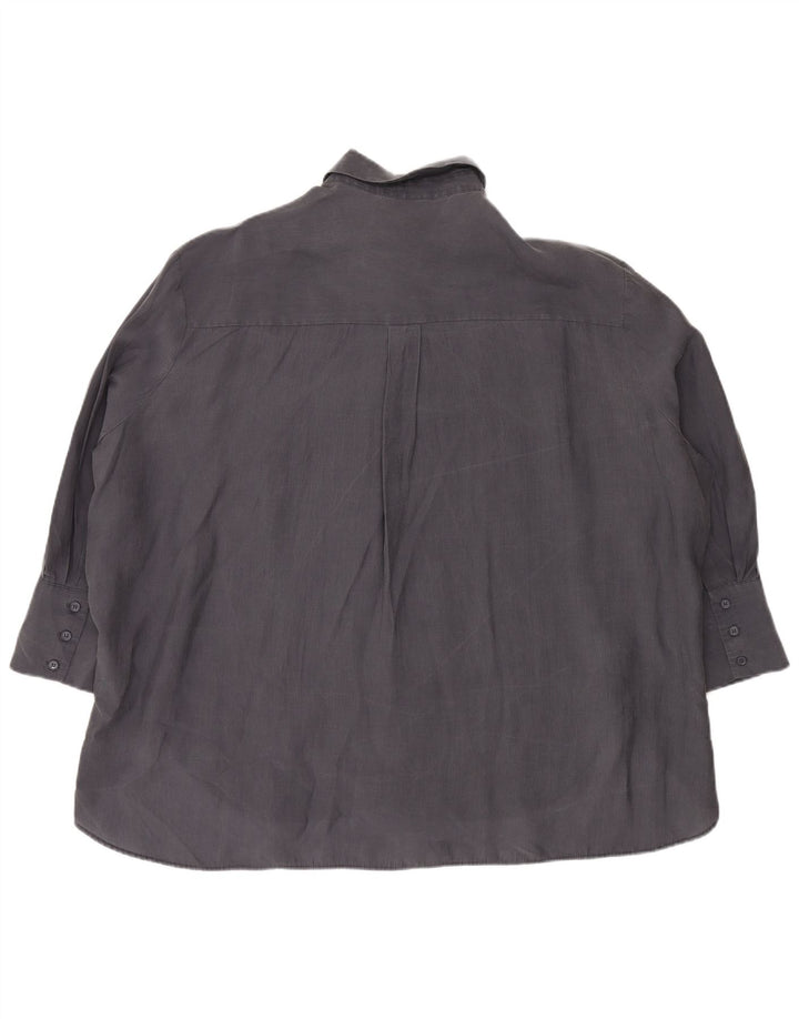 Zara Γυναικείο Longline Oversized πουκάμισο UK 18 XL Navy Blue