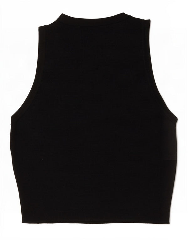 Zara Γυναικείο Γιλέκο Crop UK 12 Medium Black