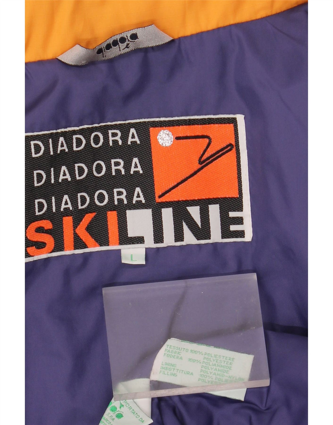 DIADORA Ανδρικό μπουφάν σκι UK 40 Large Blue Colorblock Polyester