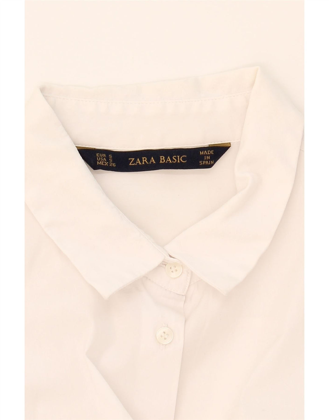 ZARA Womens Shirt UK 10 Small White Vintage Zara and Second-Hand Zara from Messina Hembry 