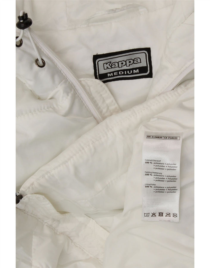 Kappa Γυναικεία κουκούλα Longline με επένδυση Gilet UK 12 μεσαίο λευκό πολυεστέρας