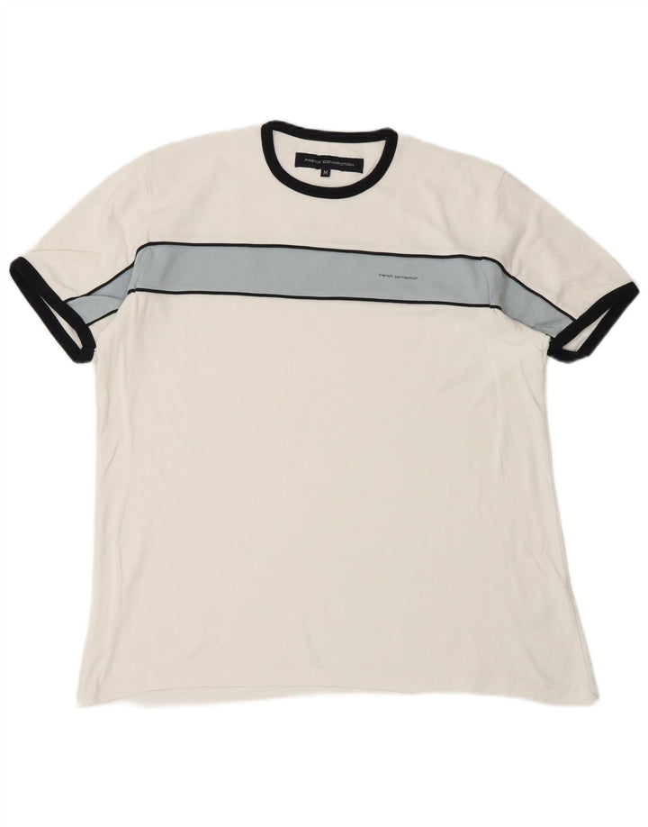 Ανδρικό T-Shirt French Connection Τοπ μεσαίο λευκό χρώμα, βαμβακερό