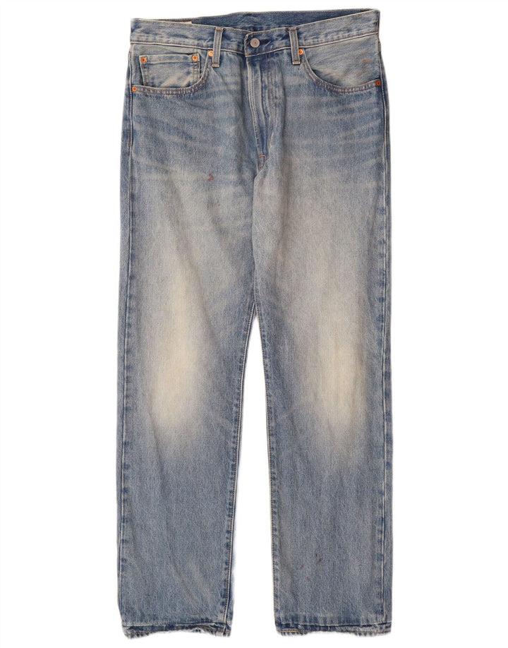 Levi's Mens 551 Straight Jeans W34 L32 Μπλε βαμβακερό