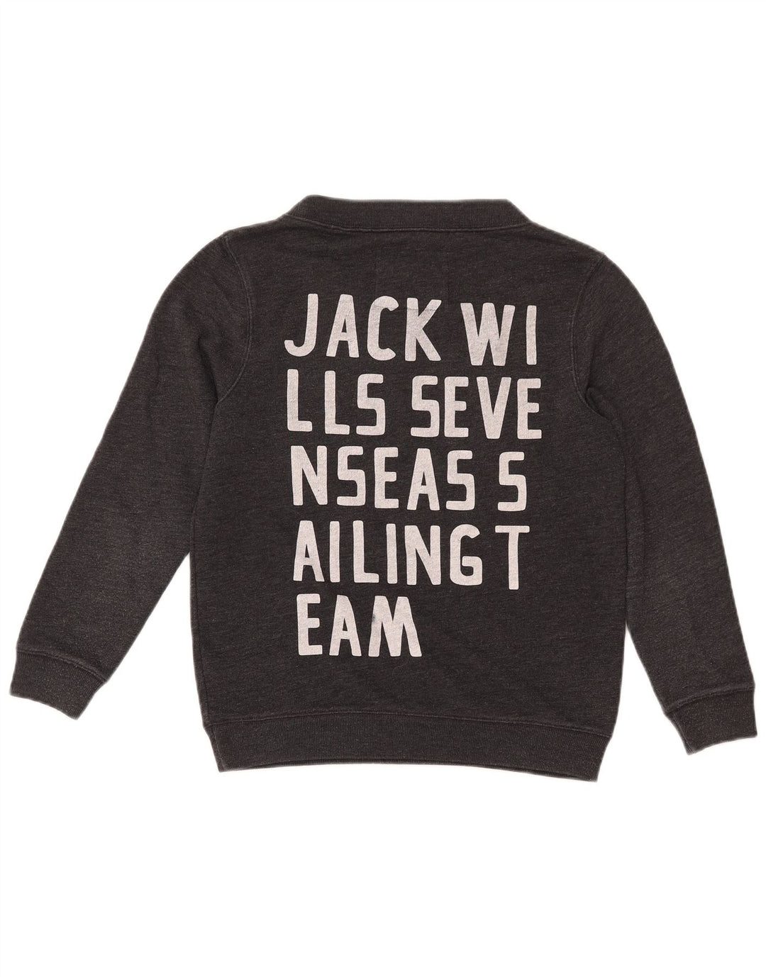 JACK WILLS Γυναικεία γραφική μπλούζα μεγάλου μεγέθους Jumper UK 8 Small Grey
