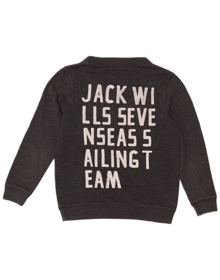 JACK WILLS Γυναικεία γραφική μπλούζα μεγάλου μεγέθους Jumper UK 8 Small Grey