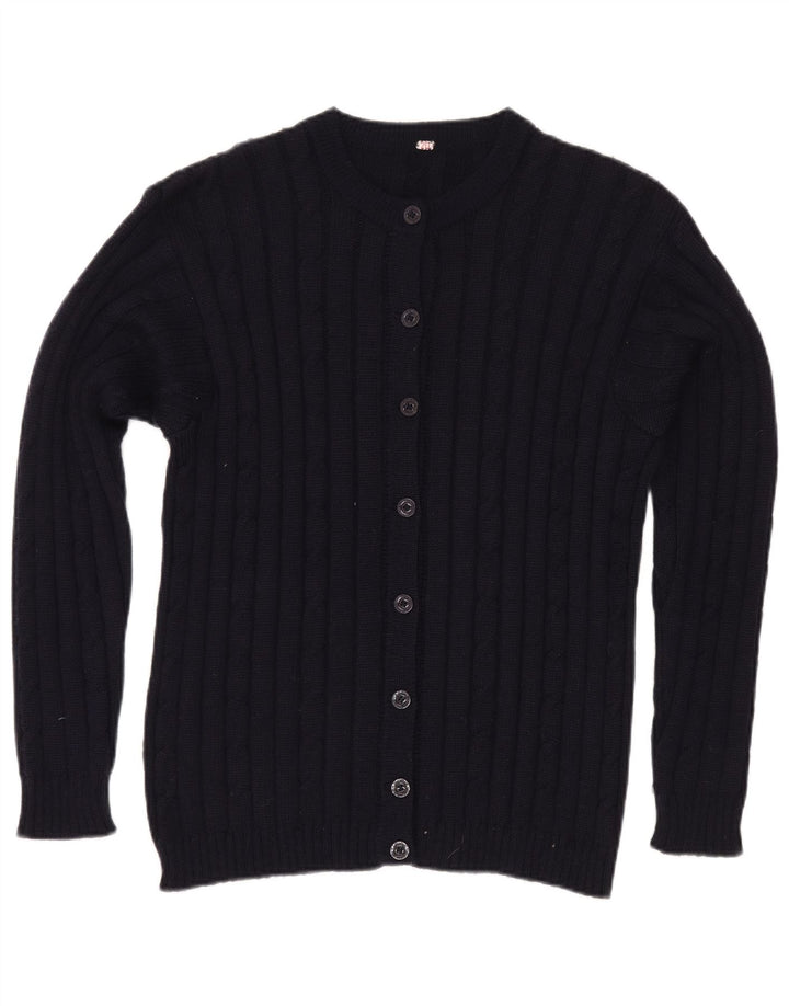 Vintage Γυναικεία Ζακέτα UK 12 Medium Navy Blue