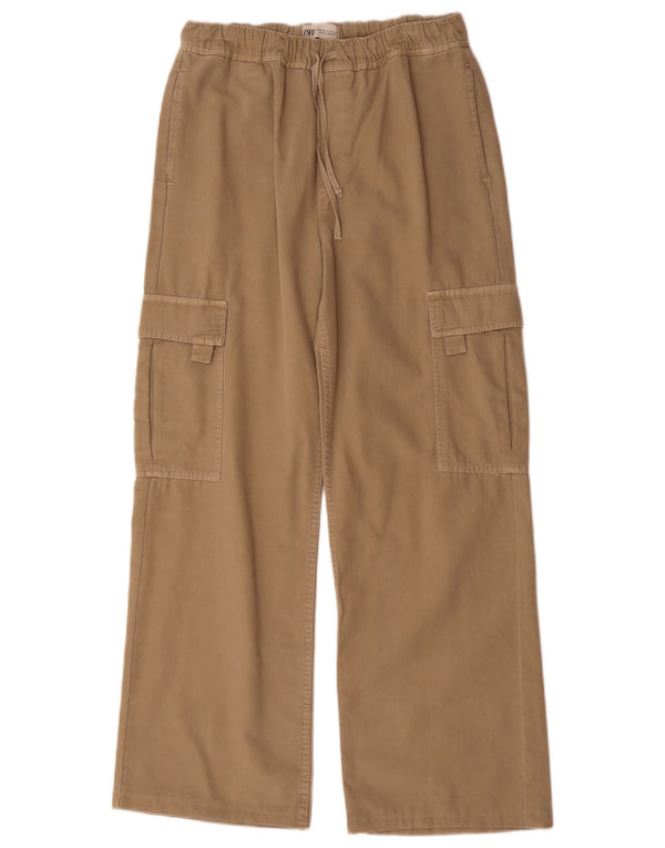 Zara Γυναικείο Παντελόνι Cargo Loose Fit EU 36 XS W26 L28 Beige