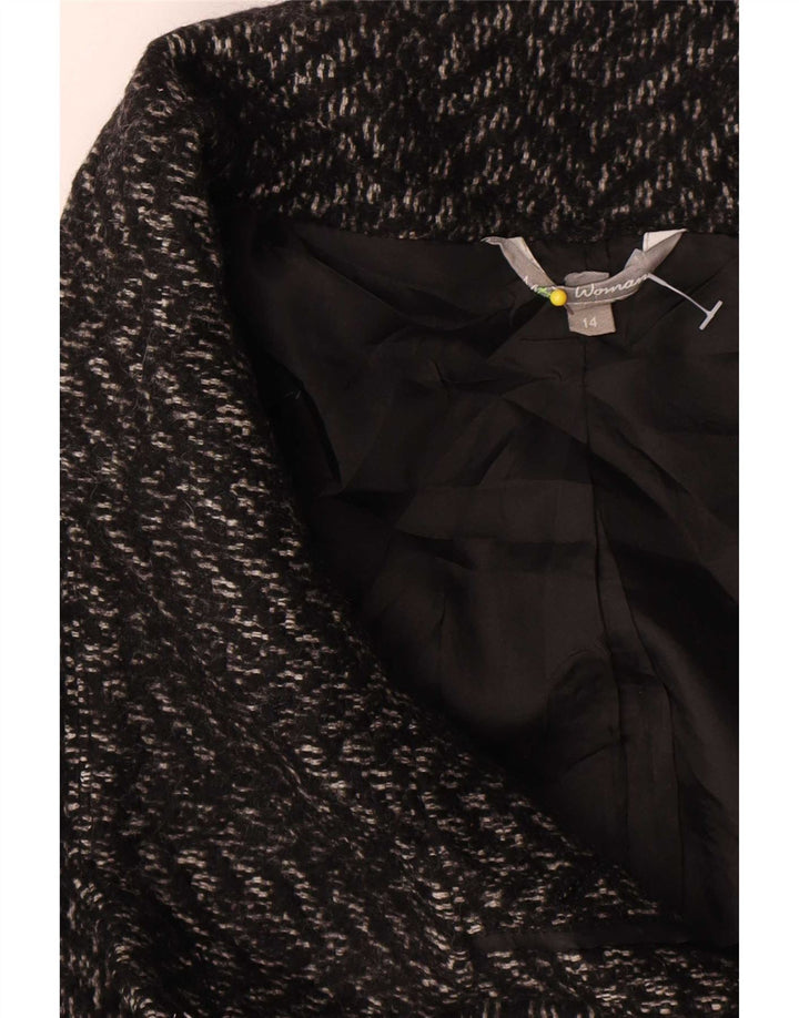 Marks & Spencer Γυναικείο Πανωφόρι UK 14 Μεσαίου Γκρι Πολυεστέρας ψαροκόκαλου