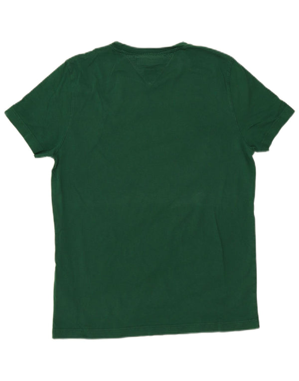 Γραφικό T-Shirt ανδρικό Tommy Hilfiger Slim Fit Top Μεσαίο πράσινο βαμβακερό