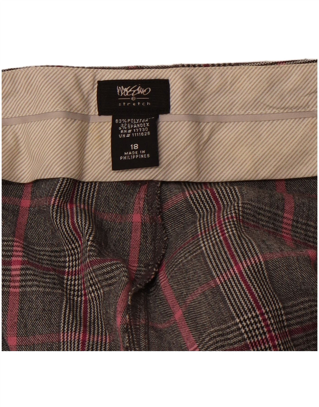 MOSSIMO Γυναικείο Bootcut Casual Παντελόνι US 18 2XL W40 L32 Grey Check