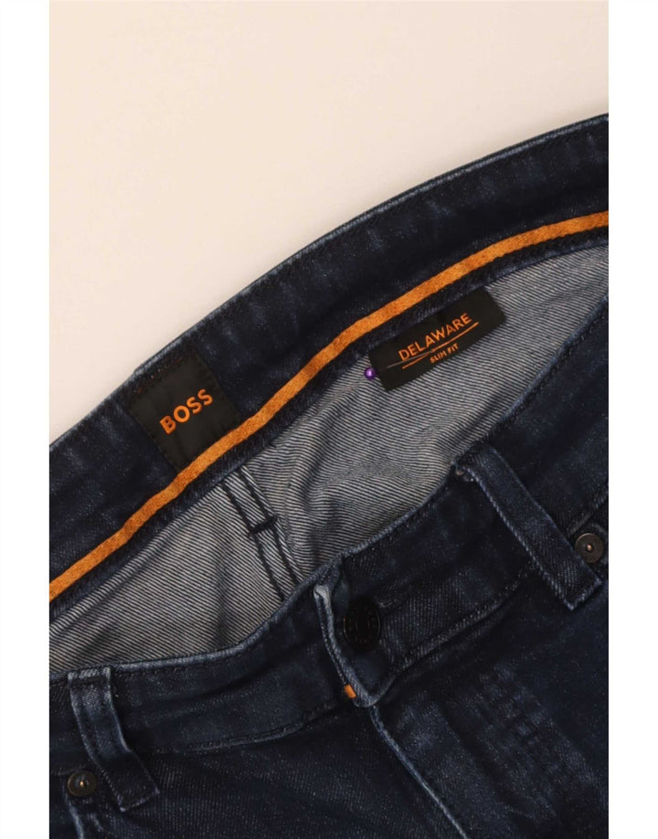 Hugo Boss Ανδρικό Delaware Slim Jeans W34 L31 Navy Blue