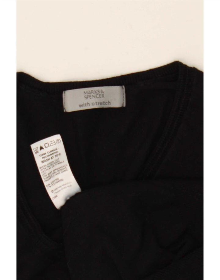 Marks & Spencer Γυναικείο πουλόβερ με λαιμόκοψη UK 12 Μεσαίο Μαύρο