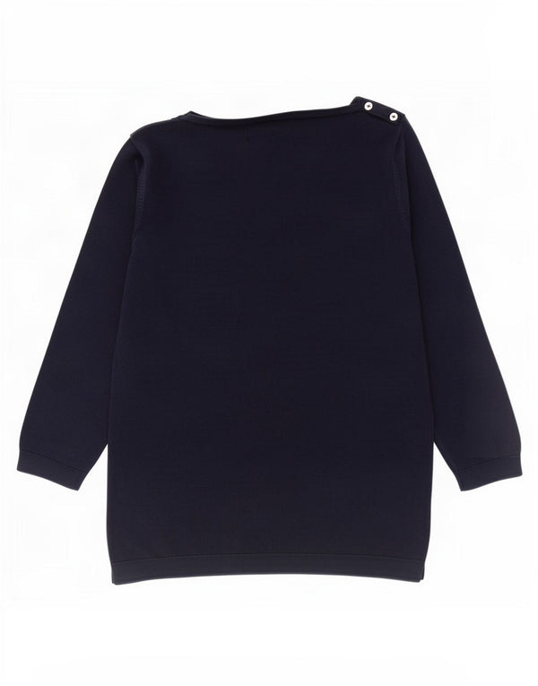 Massimo Dutti Γυναικείο πουλόβερ με λαιμόκαυστο UK 12 Medium Navy Blue
