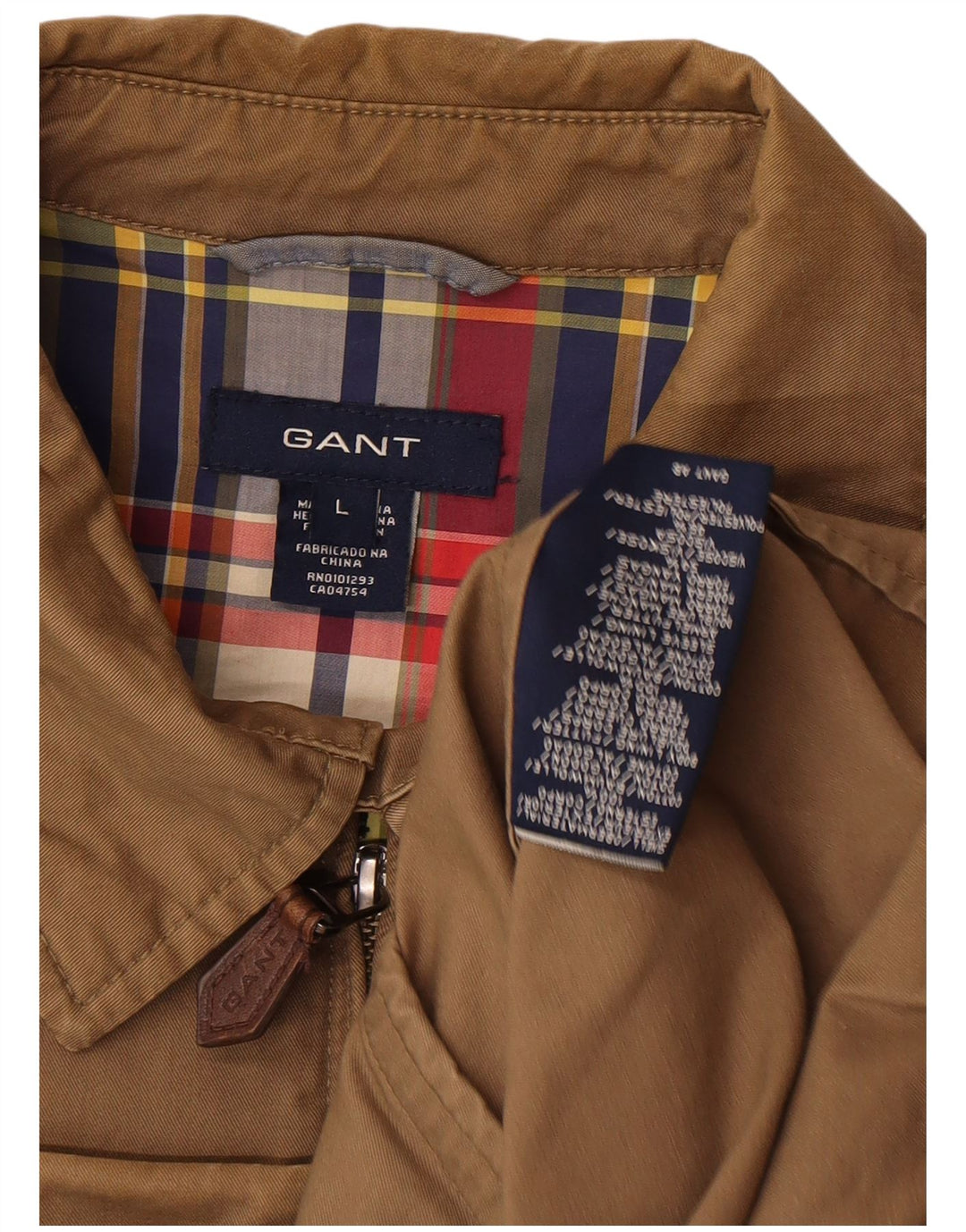 Gant Ανδρικό Bomber Jacket UK 40 Large Brown Βαμβακερό