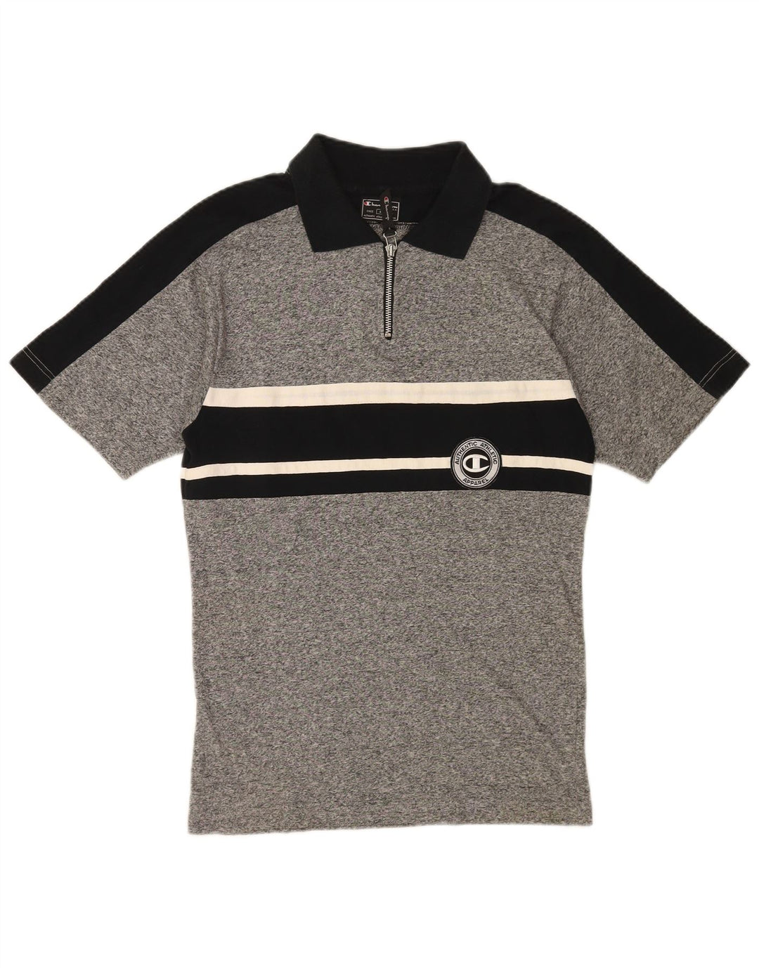 Ανδρικό μπλουζάκι πόλο Champion Small Grey Colourblock