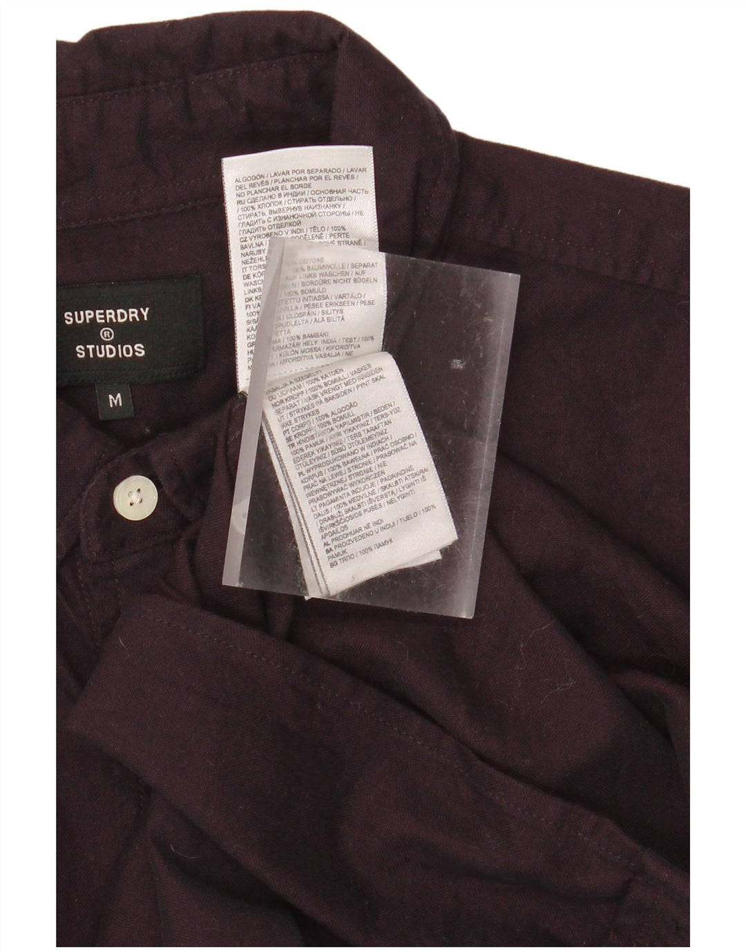 Ανδρικό πουκάμισο SUPERDRY Μεσαίο Μωβ Βαμβακερό