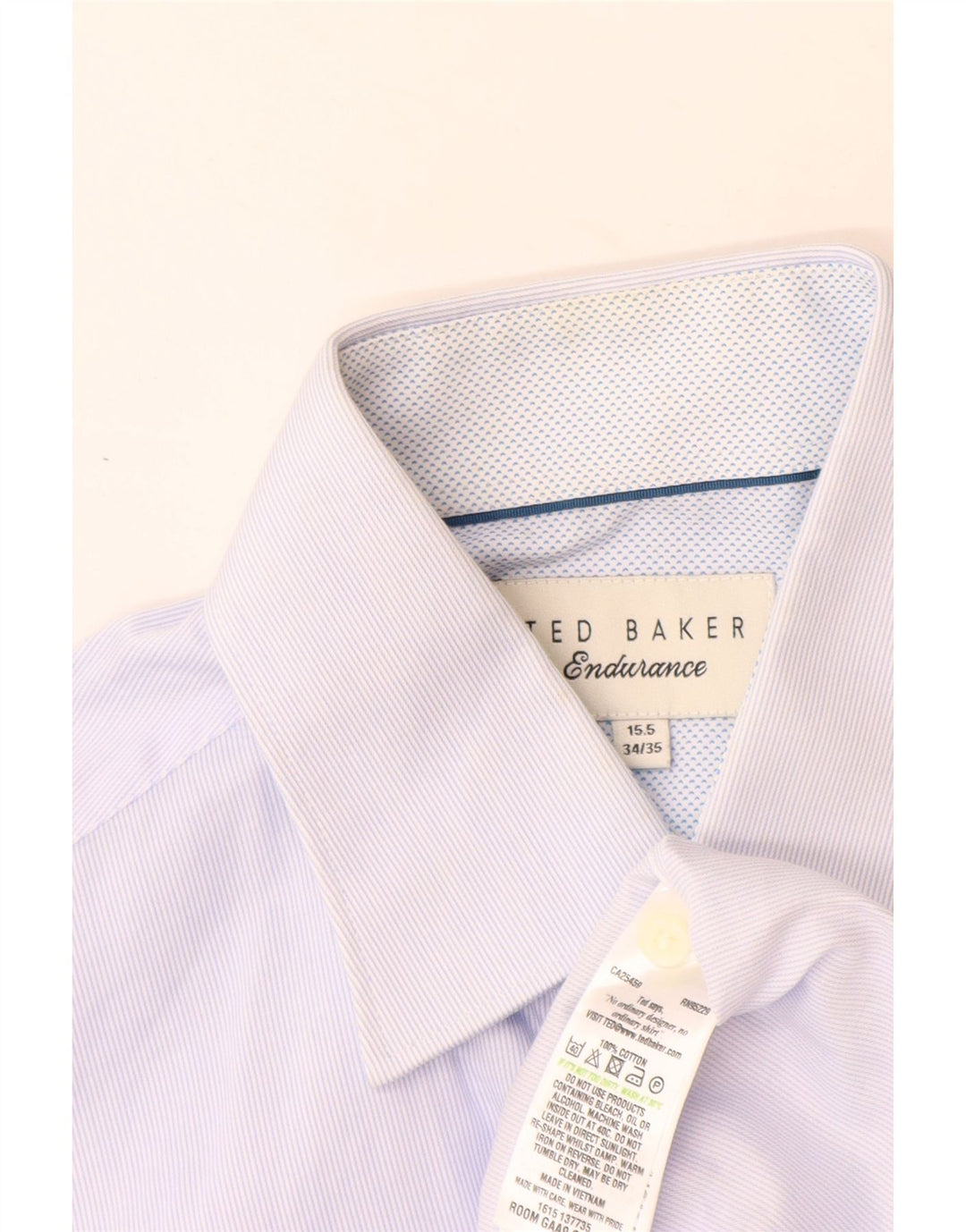 Ανδρικό πουκάμισο Ted Baker Μέγεθος 15 1/2 Βαμβακερό μέτριο μπλε ρίγες