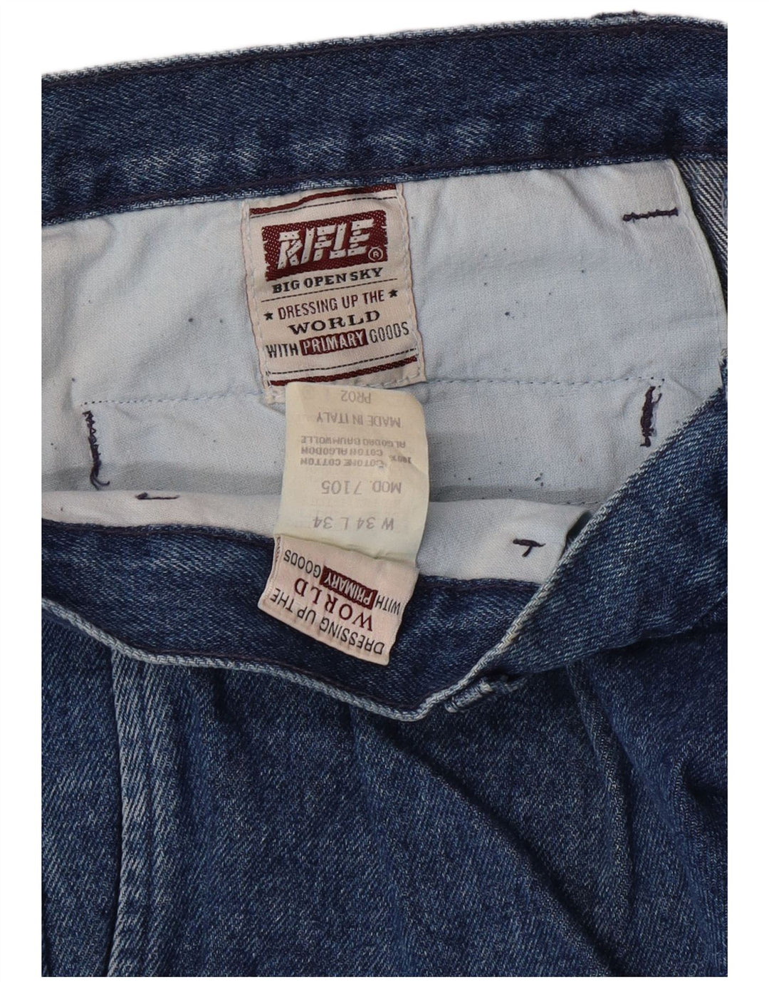 RIFLE Ανδρικό τζιν ίσιο W34 L34 Μπλε βαμβακερό