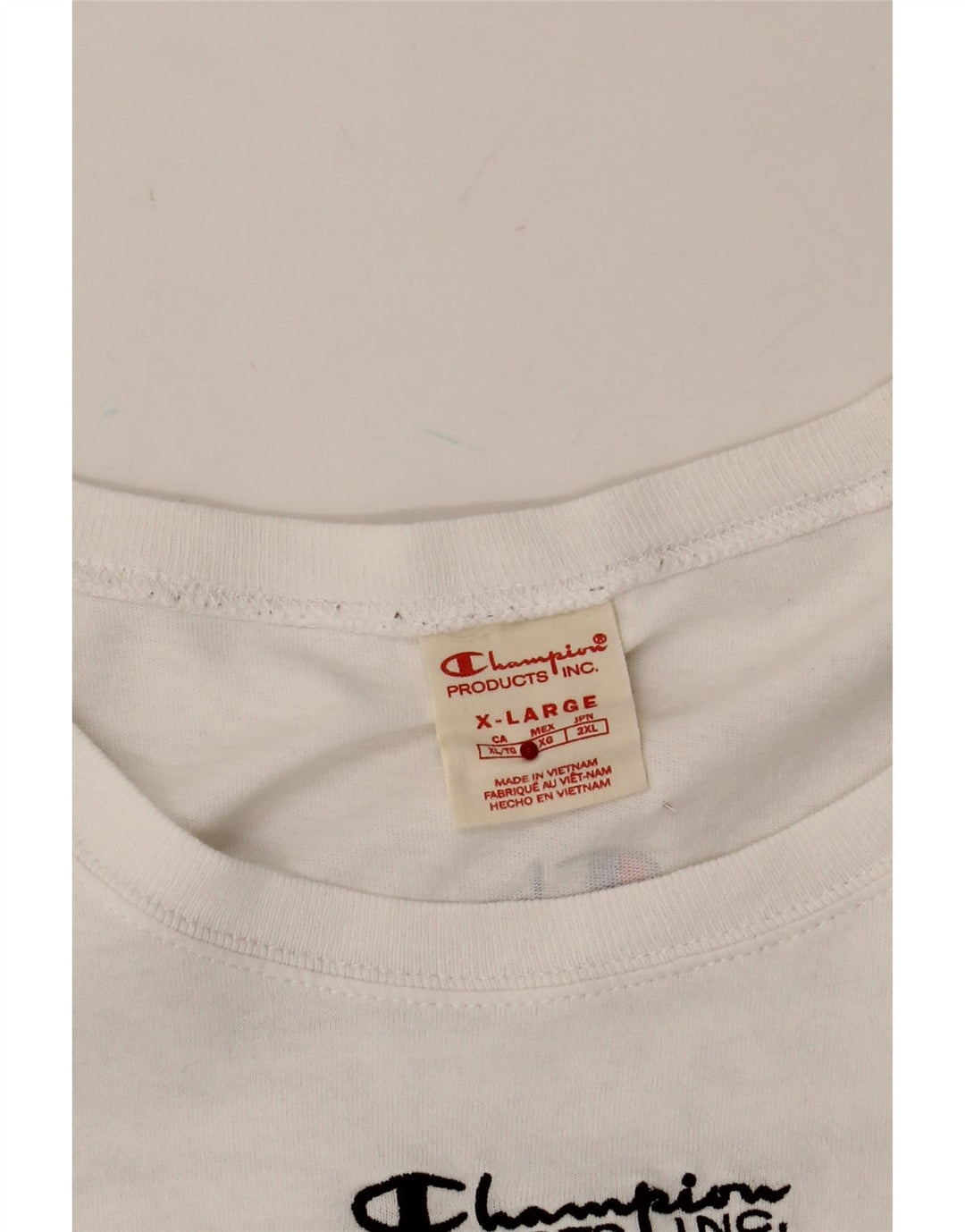 CHAMPION Mens Graphic T-Shirt Top XL White Vintage Champion and Second-Hand Champion from Messina Hembry 