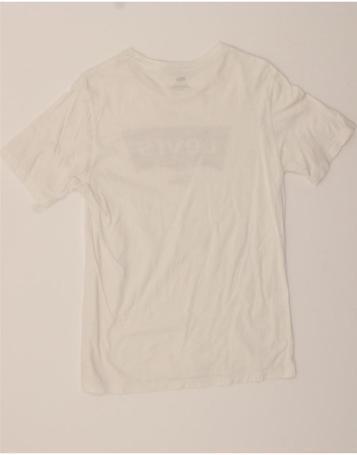LEVI'S Mens Graphic T-Shirt Top Small White Cotton Vintage Levi's and Second-Hand Levi's from Messina Hembry 