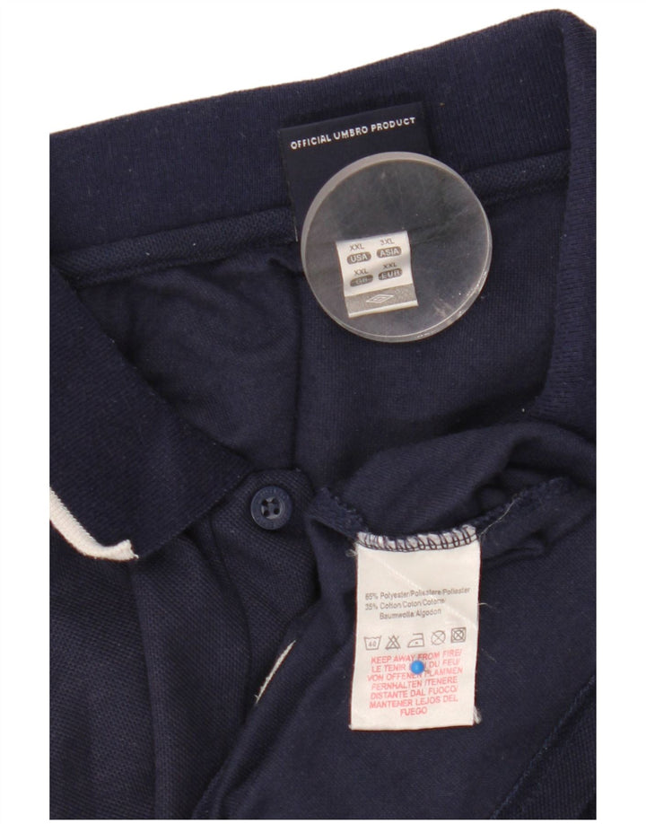 Ανδρικό πουκάμισο Umbro Polo 2XL Navy Blue Polyester