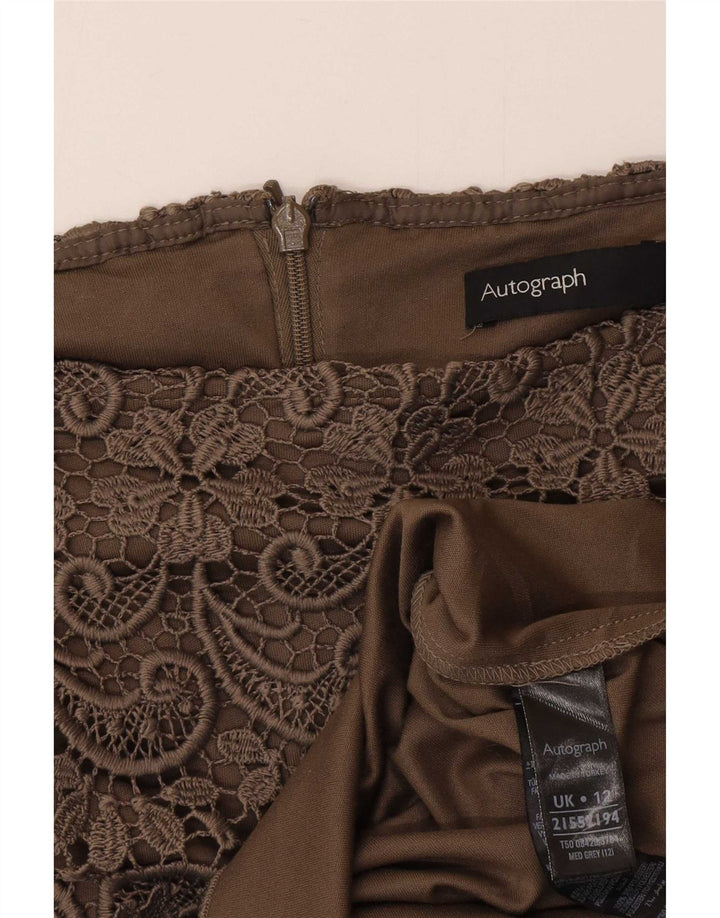 Marks & Spencer Γυναικεία ίσια φούστα Autograph UK 12 Medium W30 Khaki