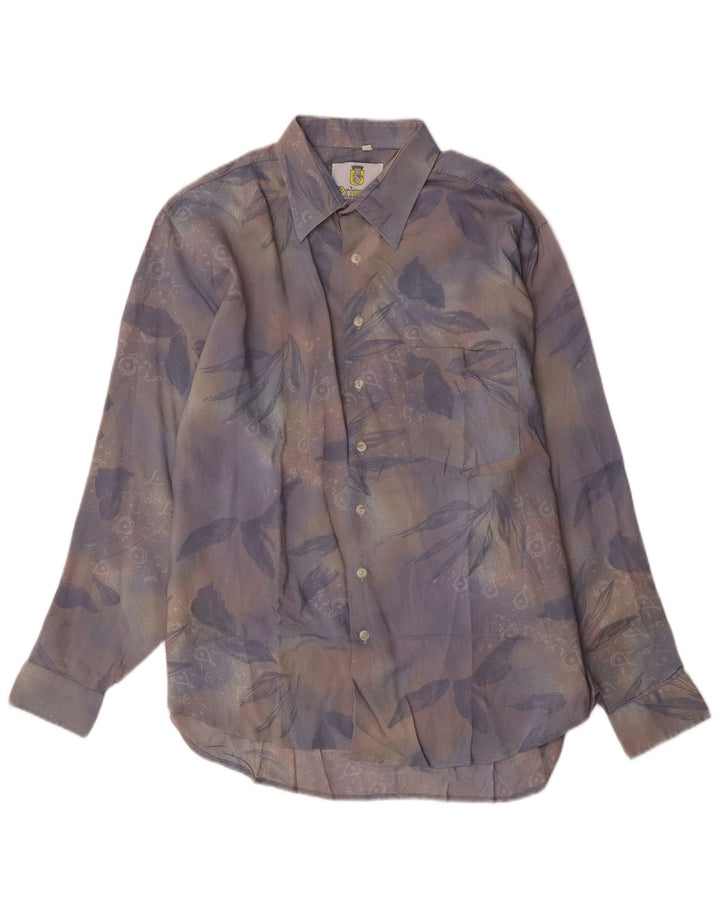 Ανδρικό πουκάμισο VINTAGE Μεγάλη πολύχρωμη φλοράλ βισκόζη