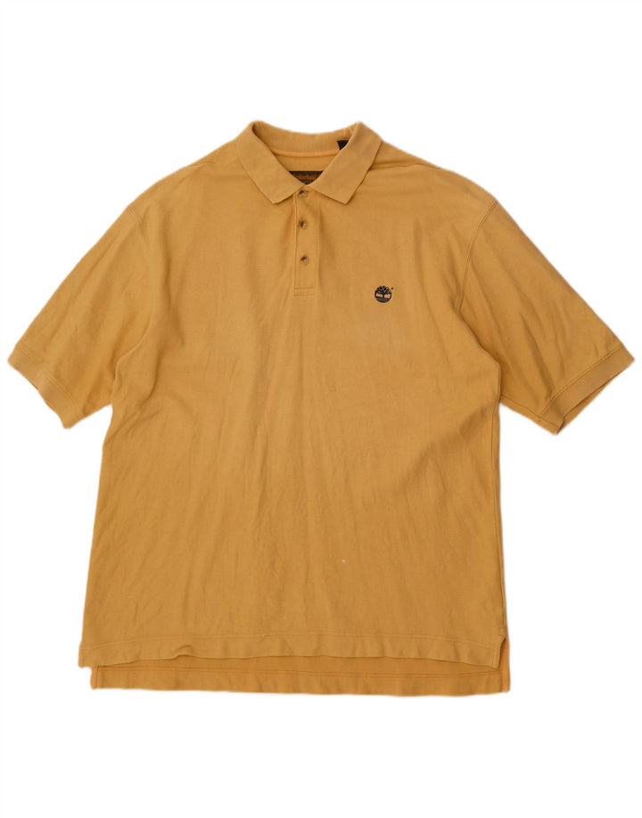 Ανδρικό μπλουζάκι Timberland Polo μεγάλο κίτρινο βαμβακερό