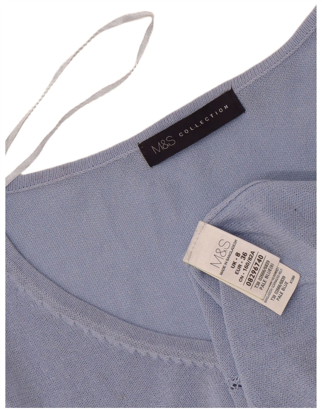 Marks & Spencer Γυναικείο τοπ μακρυμάνικο UK 8 Small Blue Viscose