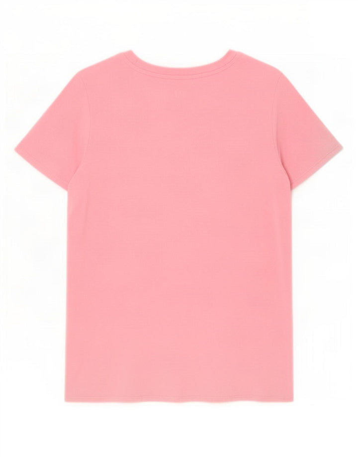 Gap Γυναικείο T-Shirt Top UK 10 Small Pink Rayon