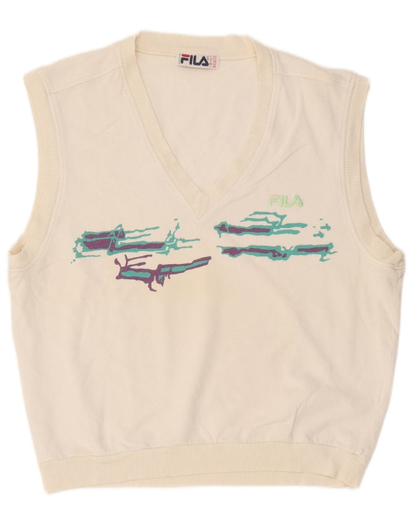 Fila Ανδρικό Γραφικό Γιλέκο Tank Top IT 52 Large White
