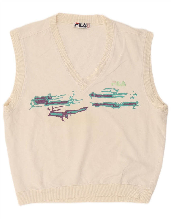 Fila Ανδρικό Γραφικό Γιλέκο Tank Top IT 52 Large White