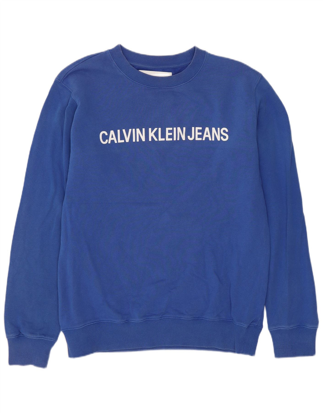 Ανδρικό γραφικό φούτερ Calvin Klein Jeans, μεσαίο μπλε βαμβακερό