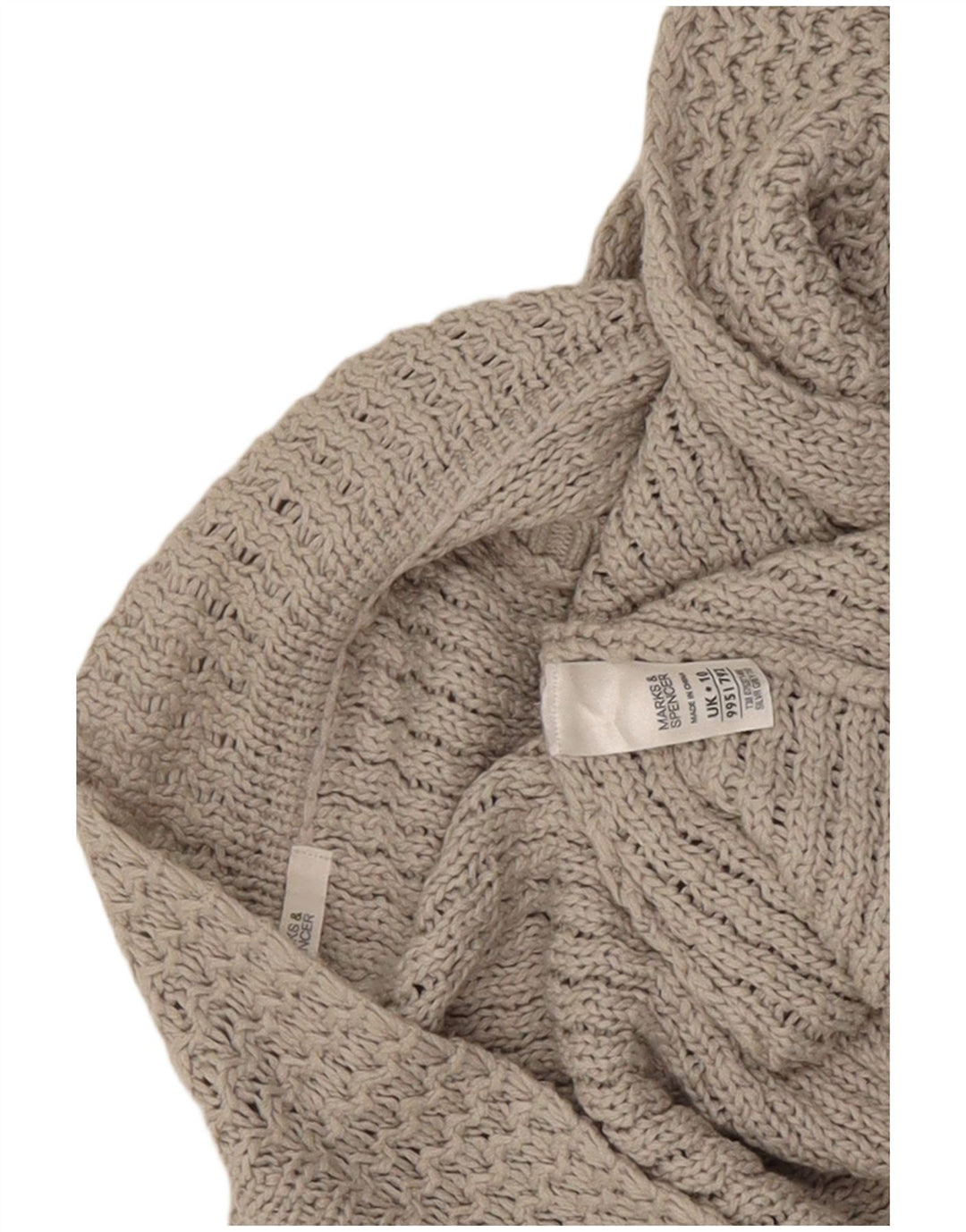 Marks & Spencer Γυναικείο αμάνικο ανοιχτό πουλόβερ UK 10 Small Grey
