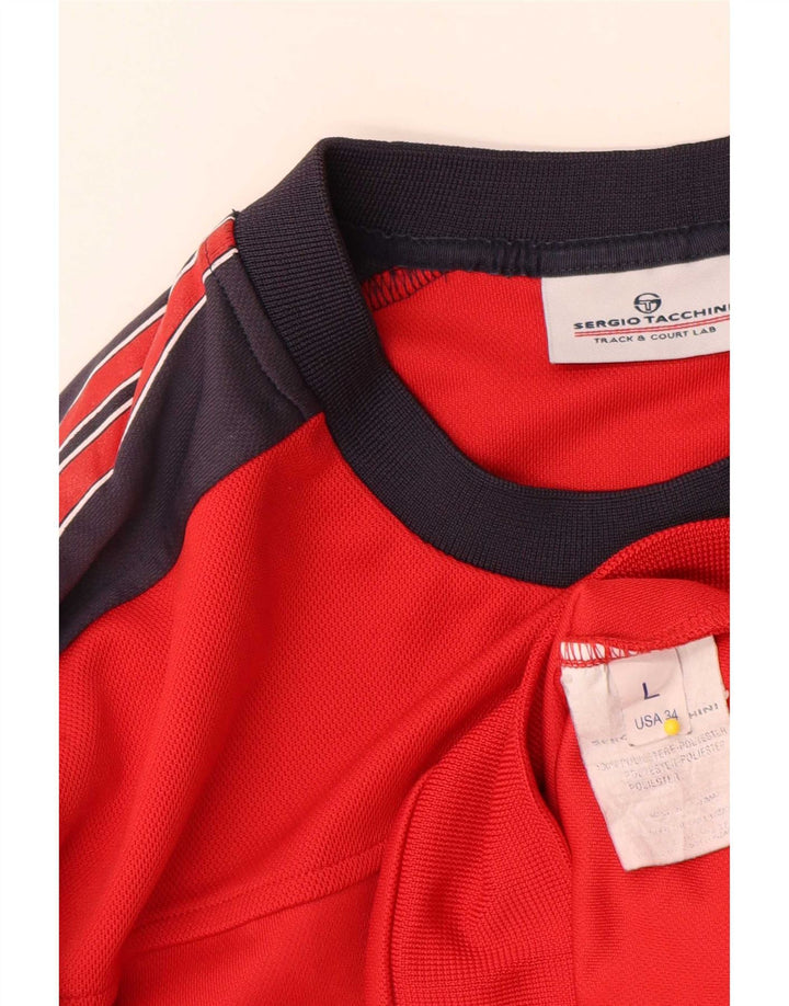 Ανδρικό γραφικό φούτερ Sergio Tacchini Jumper με μεγάλο κόκκινο χρώμα