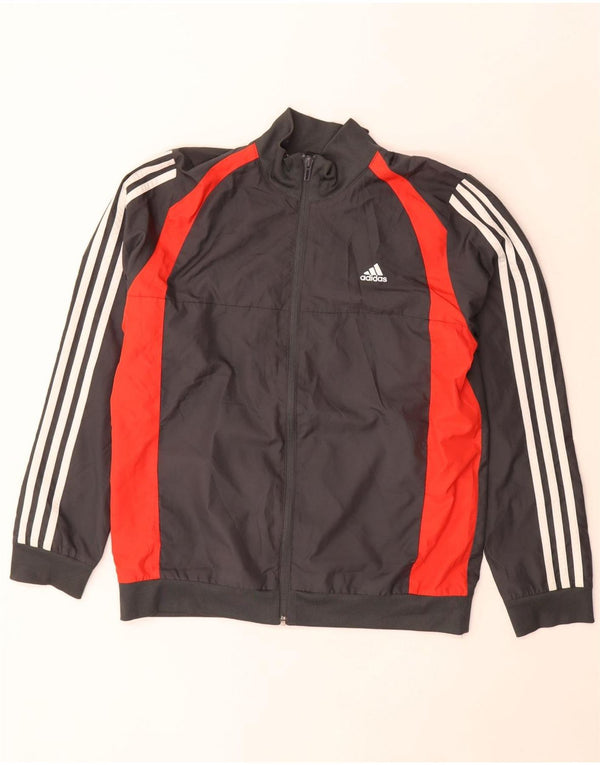 Adidas Boys αθλητική φόρμα τοπ μπουφάν 13-14 ετών Μαύρο Colourblock Polyester