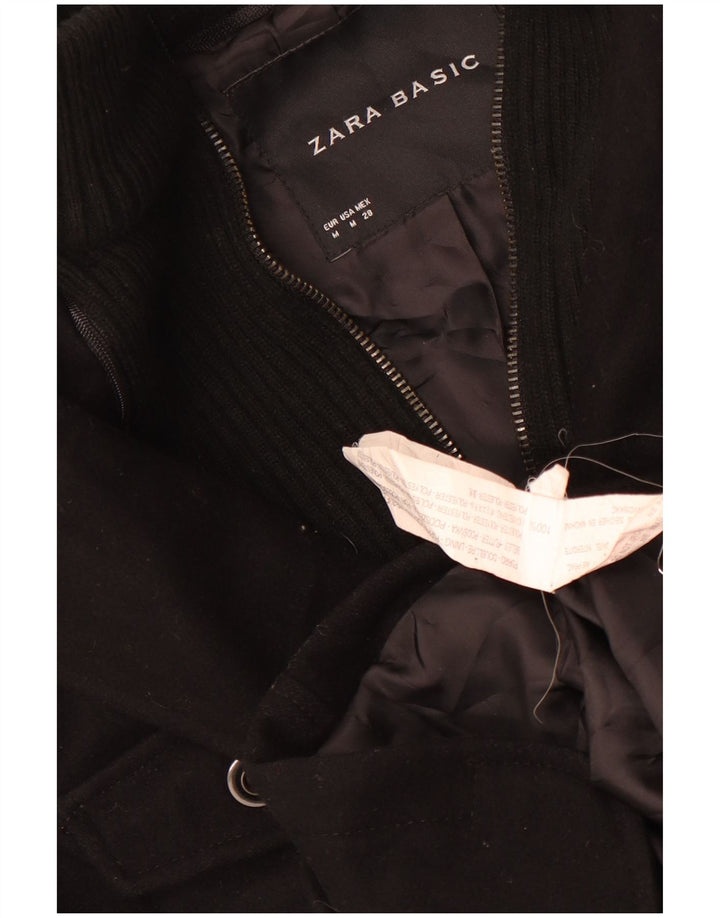 Zara Γυναικείο σακάκι blazer 4 κουμπιών UK 14 2 μεσαίο μαύρο πολυεστέρα