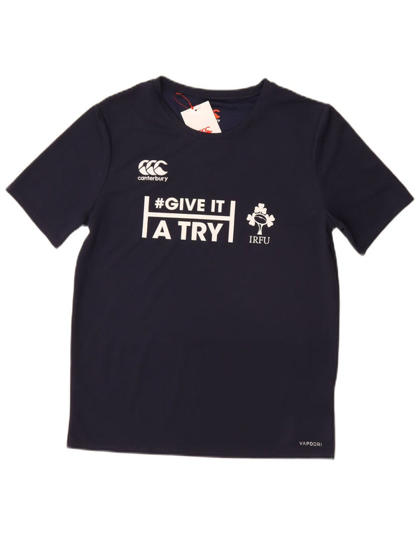 Canterbury Boys Ireland Graphic T-shirt Top 13-14 ετών Navy Blue Polyester