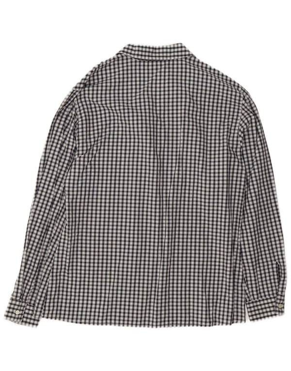 Sisley Γυναικεία Sleepwear Πουκάμισο Μπλούζα IT 44 Medium Navy Blue Gingham Cotton