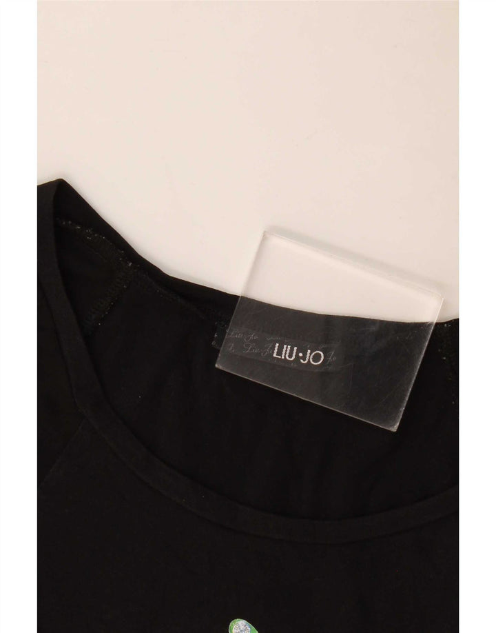 Liu Jo Γυναικείο γραφικό γιλέκο Top UK 14 Medium Black