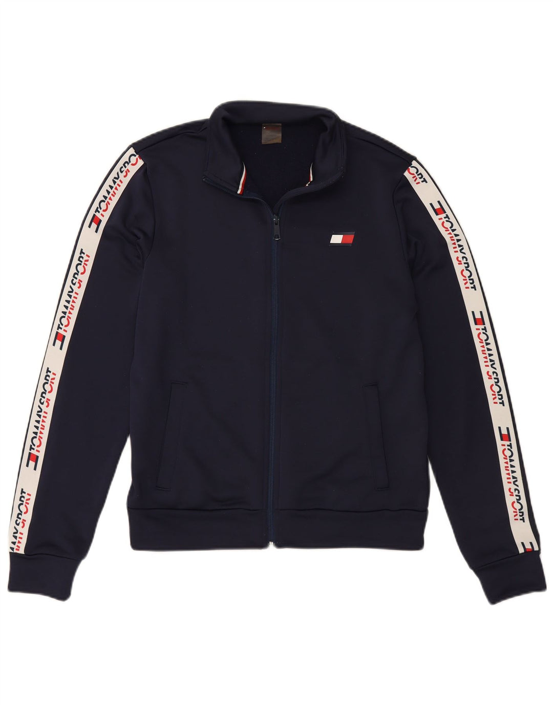 TOMMY HILFIGER Ανδρική φόρμα αθλητικής φόρμας Top Jacket Small Navy Blue Colourblock