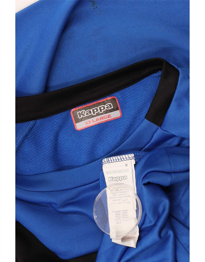Ανδρικό γραφικό φούτερ Kappa Jumper 2XL Blue Colourblock Polyester