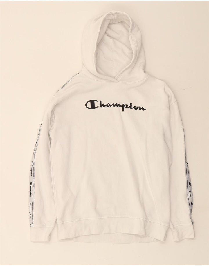 CHAMPION Boys Graphic Hoodie Jumper 13-14 ετών XL Λευκό