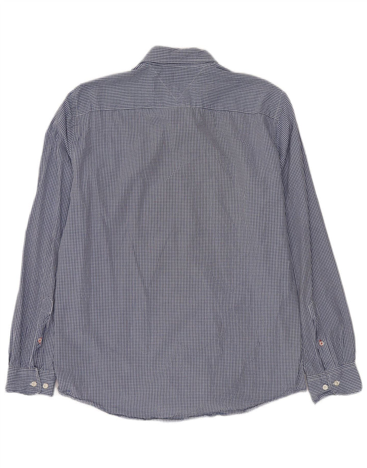 TOMMY HILFIGER Ανδρικό πουκάμισο με κανονική εφαρμογή μεγάλο μπλε βαμβακερό Gingham