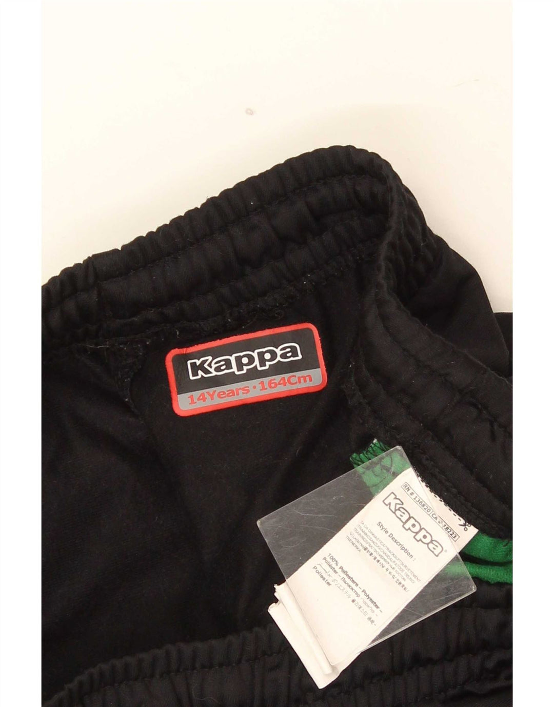 Kappa Boys Graphic αθλητική φόρμα παντελόνι Joggers 13-14 ετών μαύρο πολυεστέρα