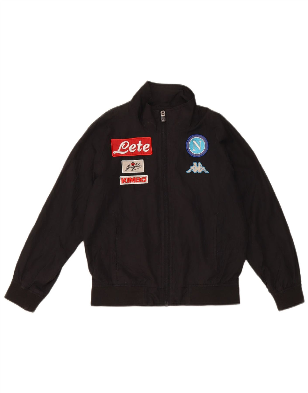 Kappa Boys Graphic αθλητική φόρμα Top Jacket 7-8 Years Black Polyester