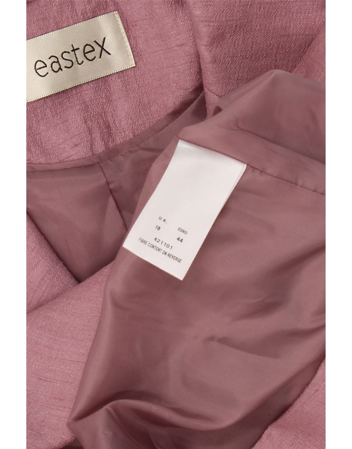 EASTEX Womens 3 Button Blazer Jacket UK 18 XL  Pink Viscose Vintage Eastex and Second-Hand Eastex from Messina Hembry 