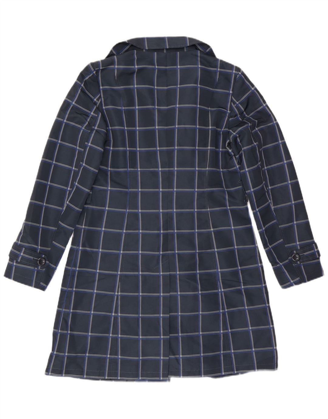 Marks & Spencer Γυναικεία καμπαρντίνα UK 10 Small Navy Blue Check Polyester