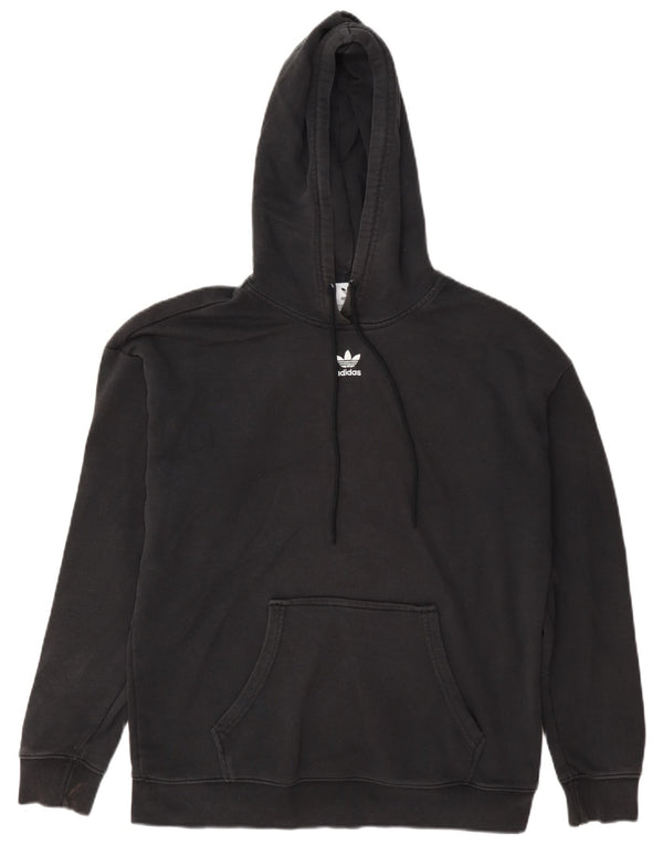 Adidas Γυναικείο Hoodie Jumper UK 8 Μικρό βαμβακερό γκρι