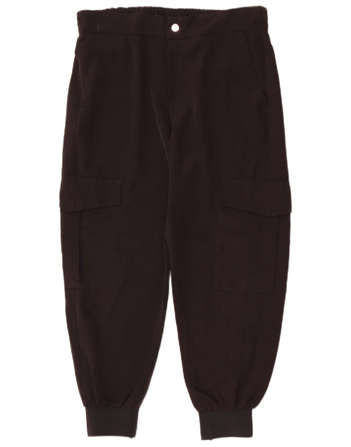 ZARA Γυναικείο Joggers Παντελόνι Cargo Large W3 Μαύρο Πολυεστέρα